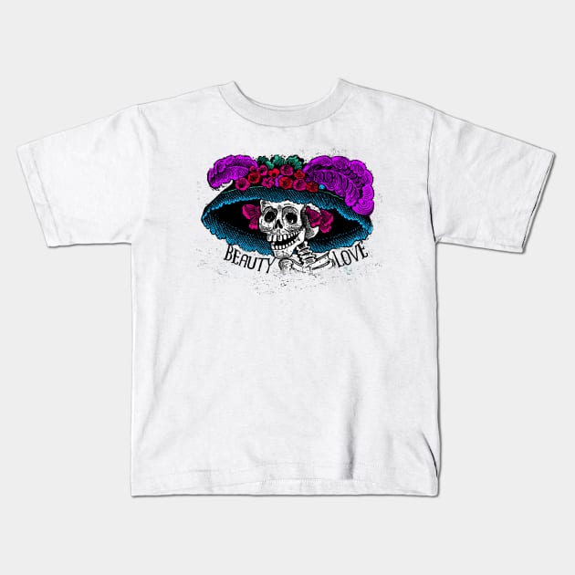 Catrina Kids T-Shirt by thefunkysoul